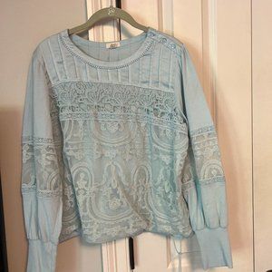 Aqua Lace Top from Anthropologie - Tiny Brand Size Large